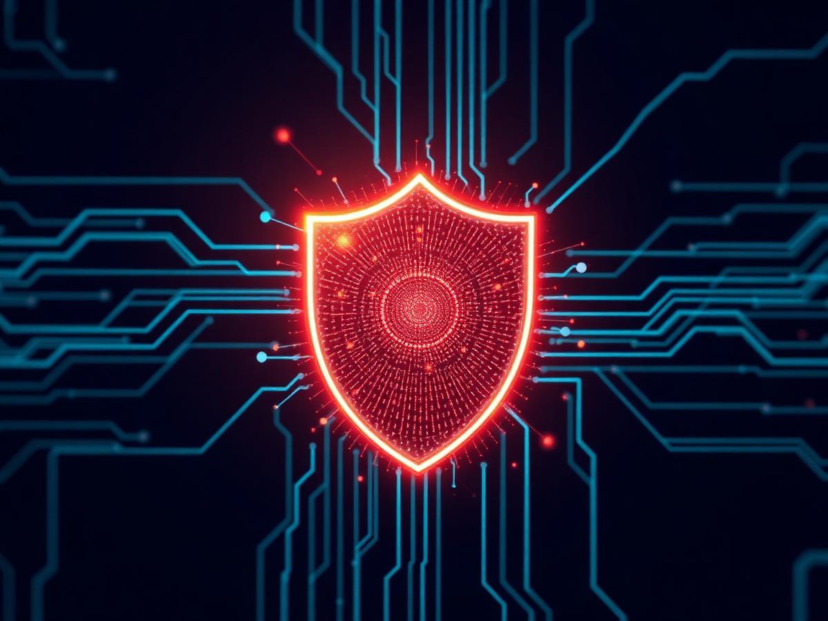 Cybersecurity shield visualization